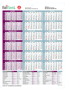 2020-2022<br/>Grower Calendar